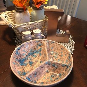 Painted 3 Section Serving Bowl